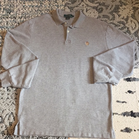 Ralph Lauren Other - Lauren Ralph Lauren LS men's polo M- grey